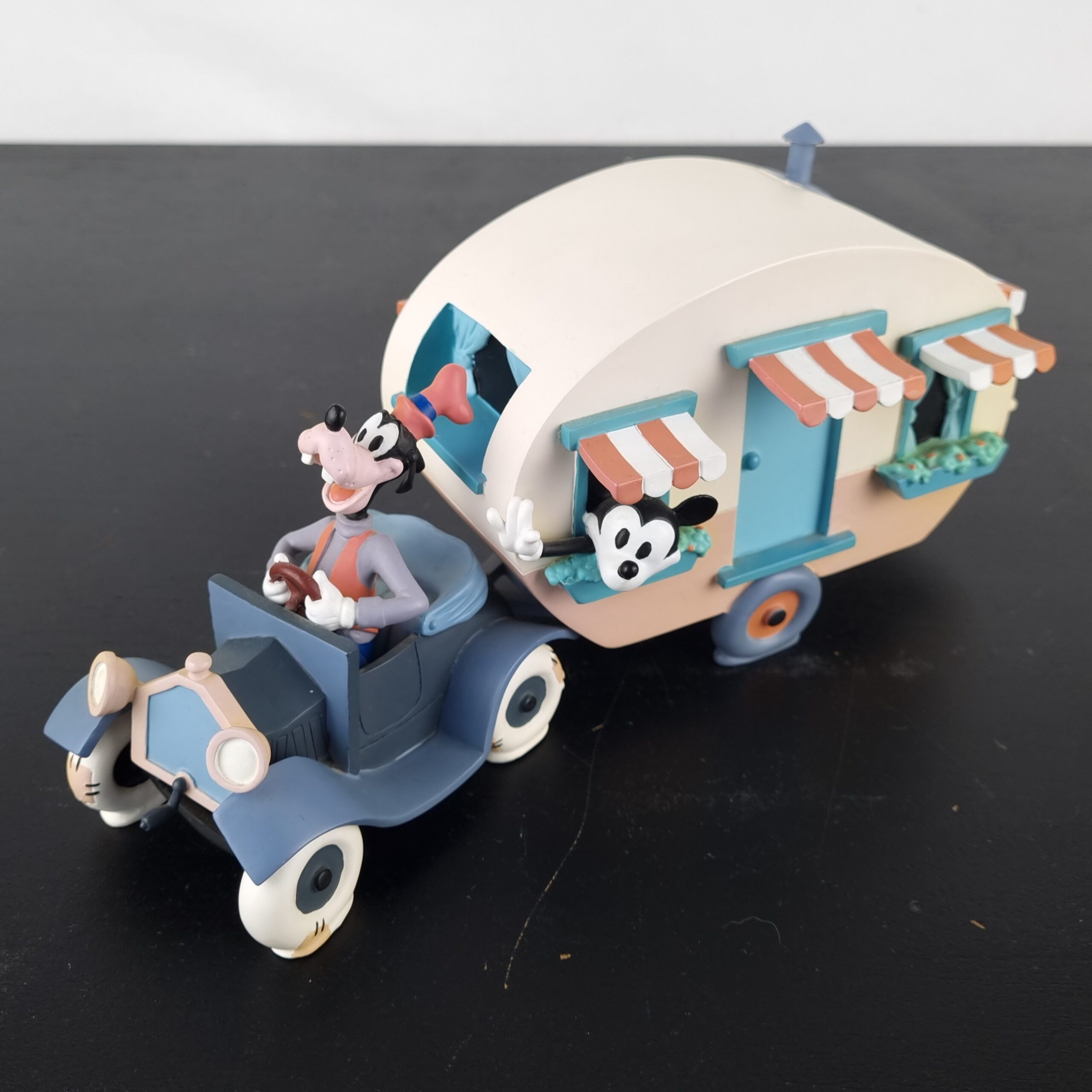Goofy and Mickey camping statue