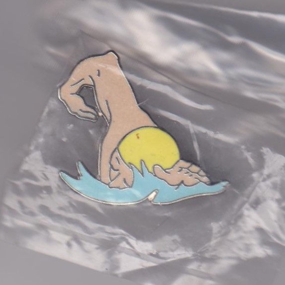 Swimmer pin